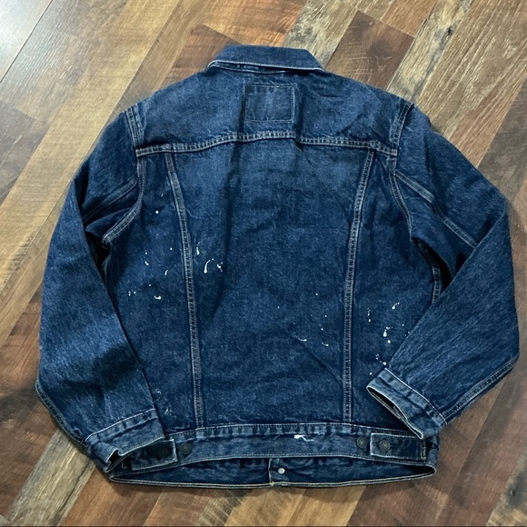Levi’s Men's Bastow Trucker Jacket - Paint Splatter Denim NWT - Large - Picture 6 of 8